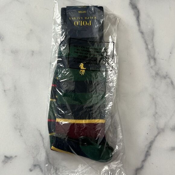 Polo by Ralph Lauren Men's Mismatch Stripes Crew Socks - Multi, Size 10-13, NWT - Picture 4 of 7